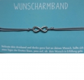 Bild 2 von Wunscharmband - Unendlichkeit  / (Farbe) Band schwarz